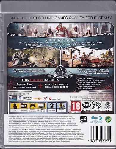 Assassins Creed Brotherhood Platinum - PS3  (B Grade) (Genbrug)